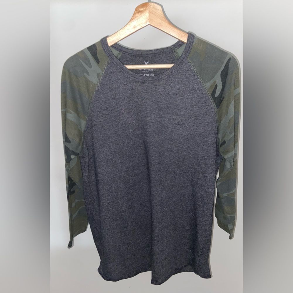 American Eagle Outfitters Camouflage Baseball Shirt